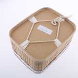 Maxbell Weaving Storage Basket Bamboo Handmade Snacks Toys Storage Box 20x16x10cm