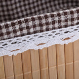 Maxbell Weaving Storage Basket Bamboo Handmade Snacks Toys Storage Box 20x16x10cm