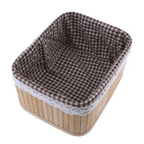 Maxbell Weaving Storage Basket Bamboo Handmade Snacks Toys Storage Box 20x16x10cm