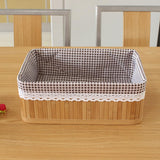 Maxbell Weaving Storage Basket Bamboo Handmade Snacks Toys Storage Box 32x22x12cm
