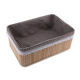 Maxbell Weaving Storage Basket Bamboo Handmade Snacks Toys Storage Box 32x22x12cm