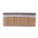 Maxbell Weaving Storage Basket Bamboo Handmade Snacks Toys Storage Box 32x22x12cm