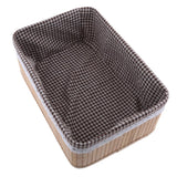 Maxbell Weaving Storage Basket Bamboo Handmade Snacks Toys Storage Box 32x22x12cm