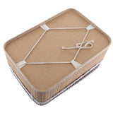 Maxbell Weaving Storage Basket Bamboo Handmade Snacks Toys Storage Box 32x22x12cm