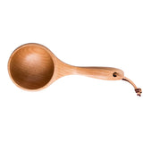 Maxbell Wooden Ladle Hanheld Rice Ladle Sauna  Beech Spoon Japanese Tea Ladle