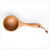 Maxbell Wooden Ladle Hanheld Rice Ladle Sauna  Beech Spoon Japanese Tea Ladle