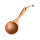 Maxbell Wooden Ladle Hanheld Rice Ladle Sauna  Beech Spoon Japanese Tea Ladle