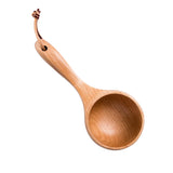 Maxbell Wooden Ladle Hanheld Rice Ladle Sauna  Beech Spoon Japanese Tea Ladle