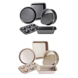 Maxbell 5pcs Baking Mold Nonstick Baking Pan Kitchenware black - Aladdin Shoppers