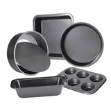 Maxbell 5pcs Baking Mold Nonstick Baking Pan Kitchenware black - Aladdin Shoppers