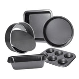 Maxbell 5pcs Baking Mold Nonstick Baking Pan Kitchenware black - Aladdin Shoppers