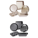 Maxbell 5pcs Baking Mold Nonstick Baking Pan Kitchenware black - Aladdin Shoppers