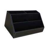 Maxbell PU Desk Organizer Phone Remote Control Holder Stationery Storage Box Black - Aladdin Shoppers