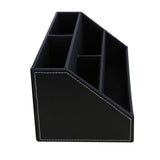 Maxbell PU Desk Organizer Phone Remote Control Holder Stationery Storage Box Black - Aladdin Shoppers