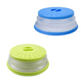 Maxbell 2 in 1 Collapsible Microwave Cover Foldable Nonslip Colander Strainer Yellow - Aladdin Shoppers