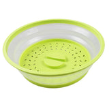Maxbell 2 in 1 Collapsible Microwave Cover Foldable Nonslip Colander Strainer Yellow - Aladdin Shoppers
