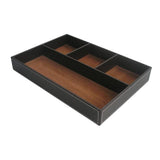 Maxbell 4 Slots Leather Tray Stationery Organizer Storage Box Pencil Holder Coffee - Aladdin Shoppers