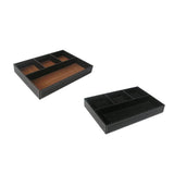 Maxbell 4 Slots Leather Tray Stationery Organizer Storage Box Pencil Holder Coffee - Aladdin Shoppers