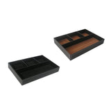 Maxbell 4 Slots Leather Tray Stationery Organizer Storage Box Pencil Holder Coffee - Aladdin Shoppers