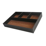 Maxbell 4 Slots Leather Tray Stationery Organizer Storage Box Pencil Holder Coffee - Aladdin Shoppers