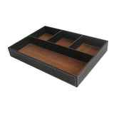 Maxbell 4 Slots Leather Tray Stationery Organizer Storage Box Pencil Holder Coffee - Aladdin Shoppers