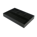 Maxbell 4 Slots Leather Tray Stationery Organizer Storage Box Pencil Holder Black - Aladdin Shoppers