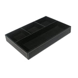 Maxbell 4 Slots Leather Tray Stationery Organizer Storage Box Pencil Holder Black - Aladdin Shoppers
