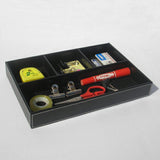 Maxbell 4 Slots Leather Tray Stationery Organizer Storage Box Pencil Holder Black - Aladdin Shoppers