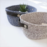 Maxbell Large Cotton Rope Basket Woven Storage Basket for Baby Toys, Laundry Gray