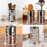 Maxbell Chopstick Basket Stainless Steel Cage Spoon Box Straw Canister Circle - Aladdin Shoppers