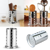 Maxbell Chopstick Basket Stainless Steel Cage Spoon Box Straw Canister Circle - Aladdin Shoppers