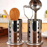 Maxbell Chopstick Basket Stainless Steel Cage Spoon Box Straw Canister Circle - Aladdin Shoppers
