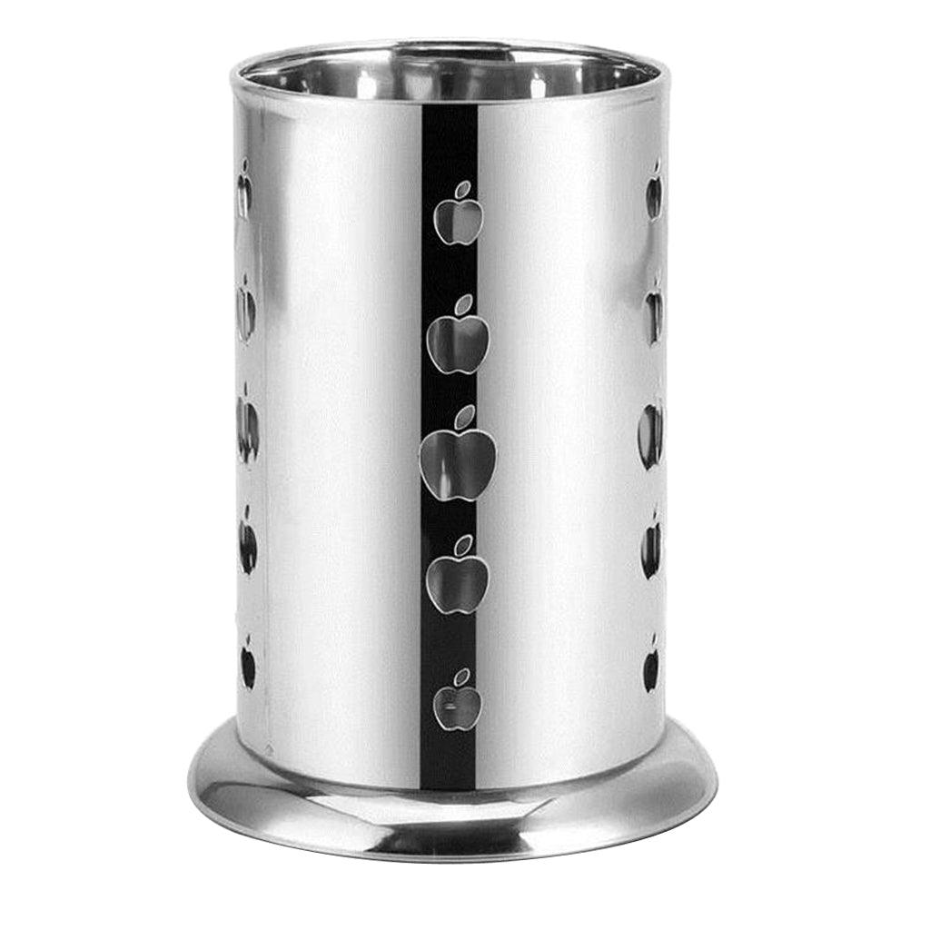 Maxbell Maxbell Chopstick Basket Stainless Steel Cage Spoon Box Straw Canister Apple