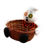 Maxbell Rattan Storage Container Halloween Candy Basket Party Decor Organizer White Ghost - Aladdin Shoppers