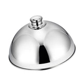 Maxbell Stainless Steel Food Cover Cloche Plate with Domed Cover Dish Silver big