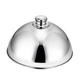 Maxbell Stainless Steel Food Cover Cloche Plate with Domed Cover Dish Silver big