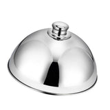 Maxbell Stainless Steel Food Cover Cloche Plate with Domed Cover Dish Silver big