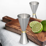 Double Cocktail Jigger Stainless Steel Bar Jigger Measure 60 90ml Silver