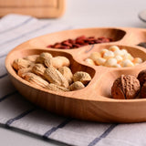Maxbell 5 Cell Gourmet Food Basket Round Candy Dish Nuts Gift Dried Fruit Tray 25cm - Aladdin Shoppers