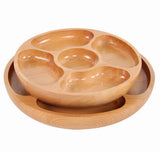 Maxbell 5 Cell Gourmet Food Basket Round Candy Dish Nuts Gift Dried Fruit Tray 25cm - Aladdin Shoppers