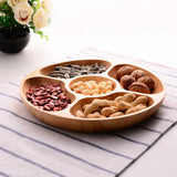 Maxbell 5 Cell Gourmet Food Basket Round Candy Dish Nuts Gift Dried Fruit Tray 25cm - Aladdin Shoppers