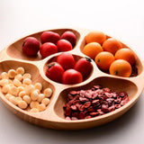 Maxbell 5 Cell Gourmet Food Basket Round Candy Dish Nuts Gift Dried Fruit Tray 25cm - Aladdin Shoppers
