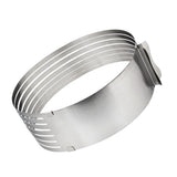 Maxbell Stainless Steel Cake Mould Adjustable Slicer Layer Baking Cutter 6-8inch