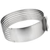 Maxbell Stainless Steel Cake Mould Adjustable Slicer Layer Baking Cutter 6-8inch