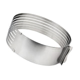 Maxbell Stainless Steel Cake Mould Adjustable Slicer Layer Baking Cutter 6-8inch