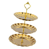 Maxbell Cake Stand Fruit Plates Cupcake Party Wedding Decorating 3 Tier Golden
