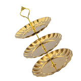 Maxbell Cake Stand Fruit Plates Cupcake Party Wedding Decorating 3 Tier Golden