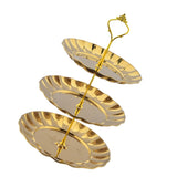 Maxbell Cake Stand Fruit Plates Cupcake Party Wedding Decorating 3 Tier Golden