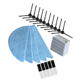 25pcs Mopping Cloths Side Brushes HEPA Filter With Magic Paste Replacement for ilife V3 V3s V5 V5s V5s pro Robot Vacuum Cleaner