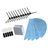 25pcs Mopping Cloths Side Brushes HEPA Filter With Magic Paste Replacement for ilife V3 V3s V5 V5s V5s pro Robot Vacuum Cleaner